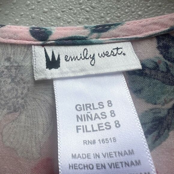 Emily west flare Double  sleeve Floral dress size 8 - Picture 4 of 4